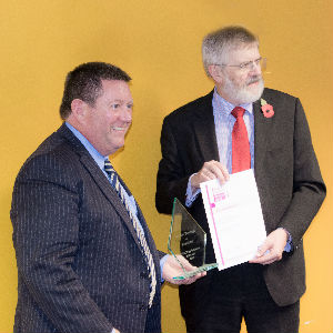 Matt Johnson receives London Borough of Lewisham’s Employer of the Year award from the Mayor of Lewisham