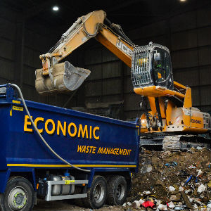 JCB put Economic Skips on top of the pile